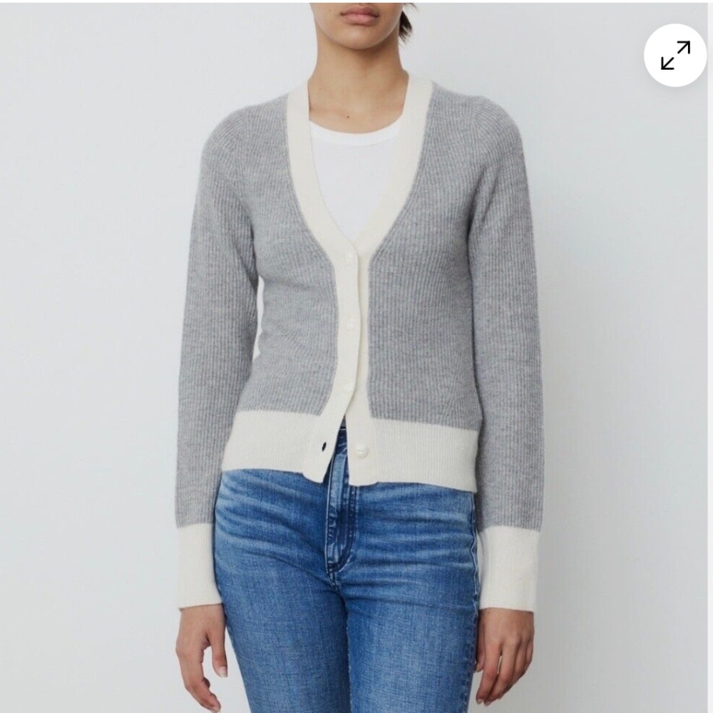 rag & bone Pierce Cashmere V neck cardigan, XXS, GD1093 - Picture 3 of 6